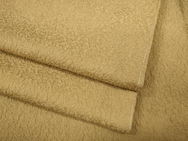 平和屋着物●上質な色無地　霞地紋　飴色　正絹　逸品　CABA8189ut