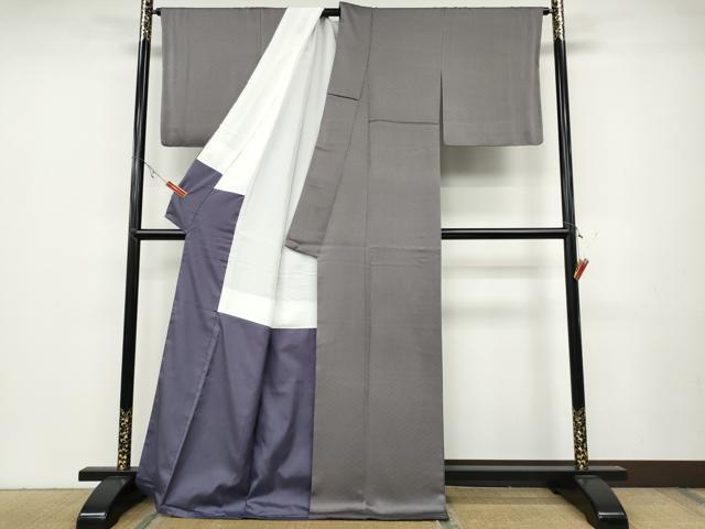 平和屋着物○上質な色無地 紗綾形地紋 薄色 正絹 逸品 CABA8215ut