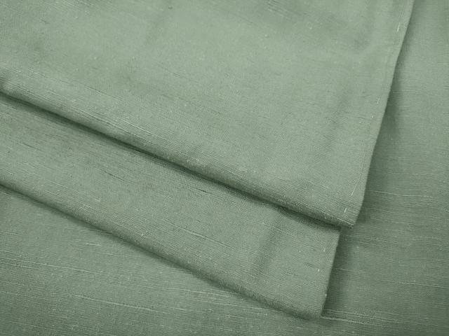平和屋着物●結城紬　青磁鼠色　正絹　逸品　未使用　CABA8233ut