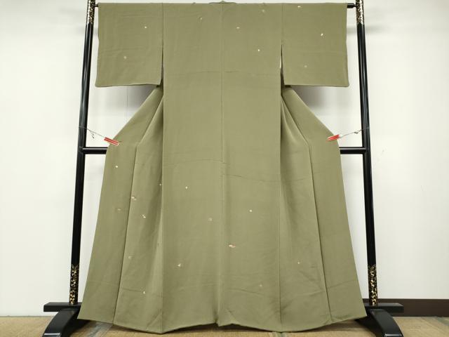 平和屋着物●訪問着　総刺繍　竹屋町刺繍　桐　金糸　鬼しぼ縮緬　正絹　逸品　CABA8237ut