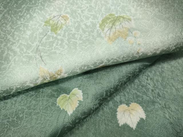 平和屋着物●長襦袢　無双仕立て　蔦の葉文　蛍暈し　やまと誂製　正絹　逸品　CABA8274ut