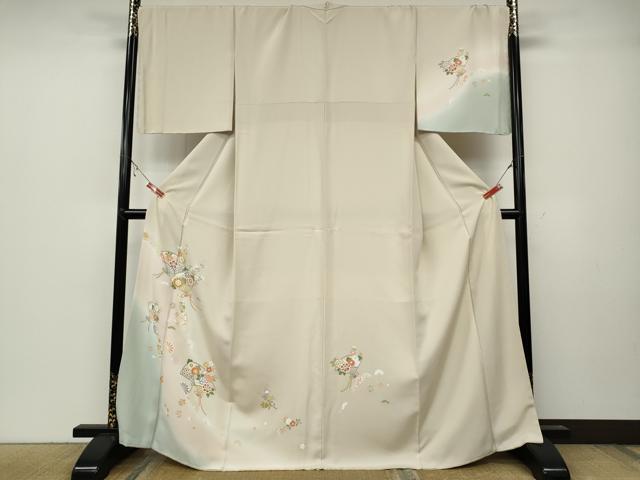 平和屋着物●創業460年・千總　訪問着　扇面花文　暈し染め　正絹　逸品　未使用　CABA8285ut