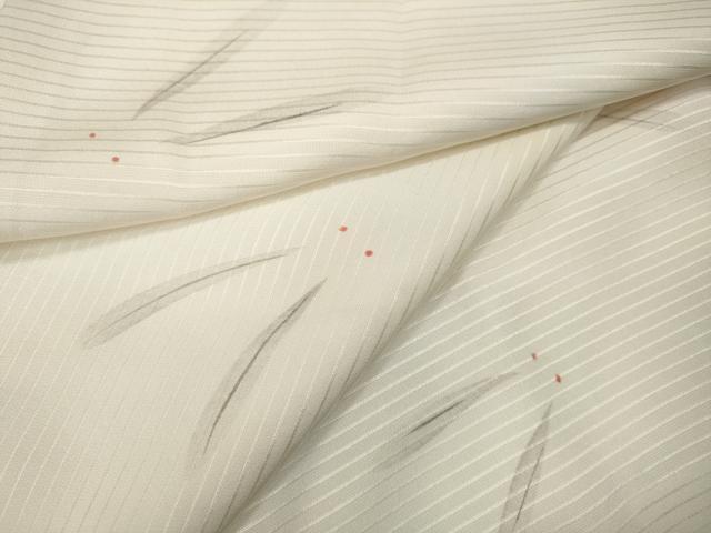 平和屋着物●長襦袢　袷　手描き　雪うさぎ　暈し染め　正絹　逸品　CABA8289ut