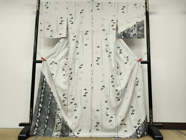 平和屋着物●訪問着　舞花文　金銀彩　ロング丈　正絹　逸品　CABA8322ut