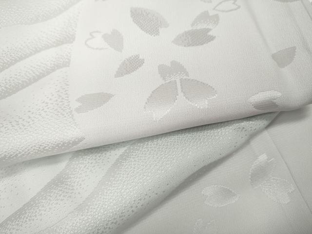 平和屋着物●長襦袢　無双仕立て　流水舞桜地紋　暈し染め　正絹　逸品　CABA8337ut