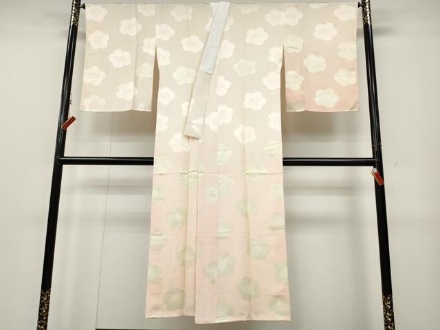 平和屋着物●長襦袢　袷　舞梅文　正絹　逸品　CABA8339ut