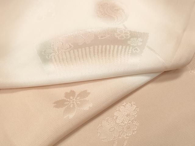 平和屋着物●長襦袢　袷　櫛　簪　舞桜　蛍暈し　正絹　逸品　CABA8343ut