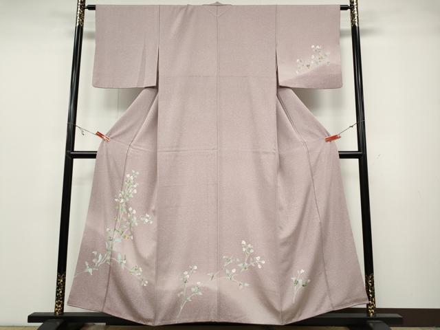 平和屋着物●訪問着　友禅　枝花文　暈し染め　正絹　逸品　CABA8375ut