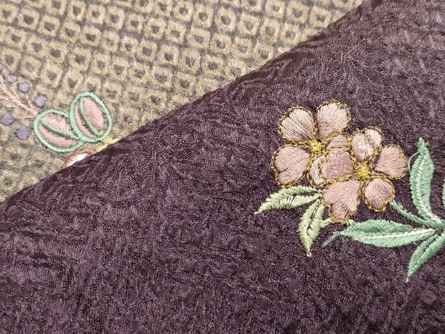 平和屋着物●訪問着　絞り　刺繍　草花丸文　暈し染め　金糸　正絹　逸品　CABA8851dy 平和屋着物○訪問着 絞り 刺繍 草花丸文 暈し染め 金糸 正絹 逸品