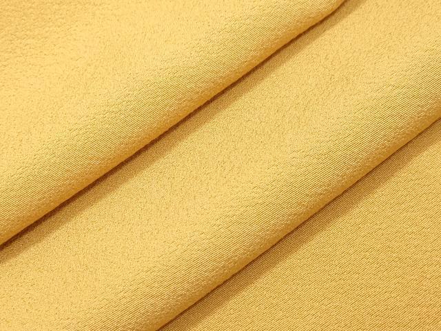 平和屋着物●上質な色無地　柑子色　正絹　逸品　CABA8862dy