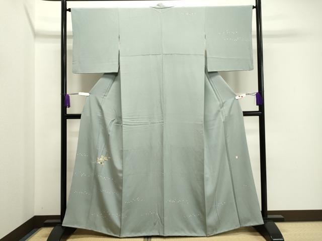 平和屋着物●訪問着　友禅　作家物　草花文　正絹　逸品　CABA8887dy