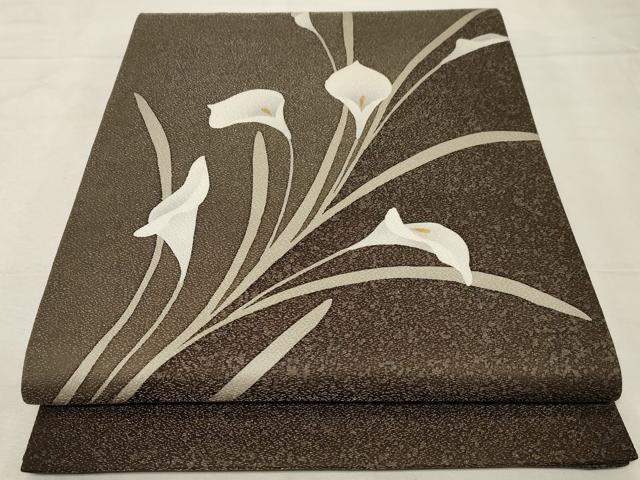 平和屋着物●太鼓柄袋帯　作家物　カラー　銀通し地　正絹　逸品　CABA9146dy