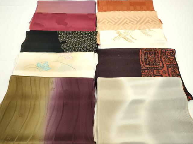 平和屋着物★和装小物　帯揚げ10枚セット　丹後ちりめん　正絹　逸品　CABA9245ju