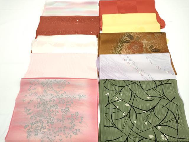 平和屋着物★和装小物　帯揚げ10枚セット　正絹　逸品　CABA9256ju