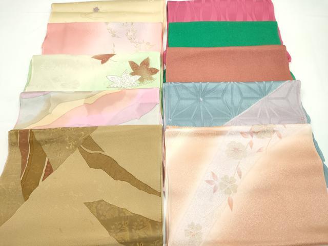 平和屋着物★和装小物　帯揚げ10枚セット　丹後ちりめん　正絹　逸品　CABA9320ju
