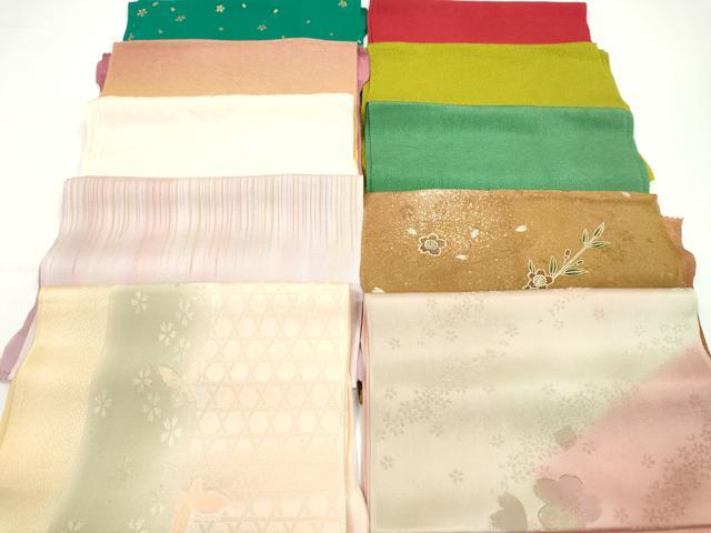 平和屋着物★和装小物　帯揚げ10枚セット　正絹　逸品　CABA9324ju