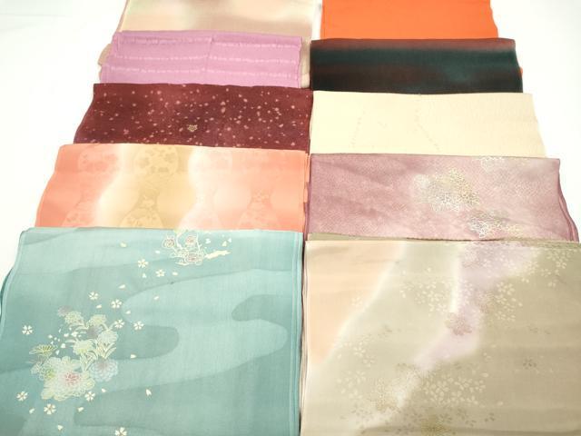 平和屋着物★和装小物　帯揚げ10枚セット　正絹　逸品　CABA9331ju