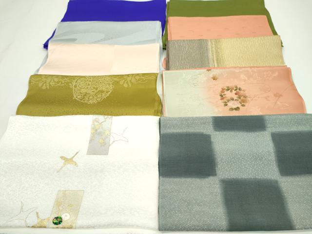 平和屋着物★和装小物　帯揚げ10枚セット　丹後ちりめん　正絹　逸品　CABA9439ju