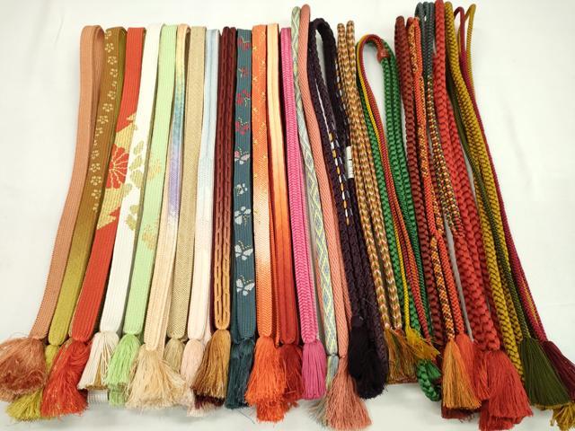 平和屋着物●和装小物　帯締め20本セット　高麗組　冠組　礼装用　大和組　丸源氏組　金糸　未使用あり　逸品　CABA9582ju