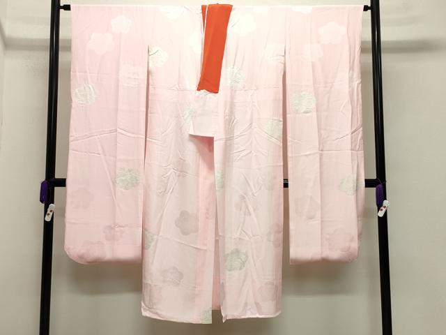 平和屋着物●振袖用長襦袢　袷　絞り　舞梅文　暈し染め　正絹　逸品　CABA9719gh