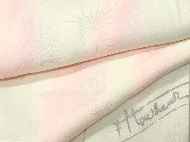 平和屋着物●フランソワーズ・モレシャン　振袖用長襦袢　無双仕立て　飛鳥地紋　暈し染め　正絹　逸品　CABA9723gh