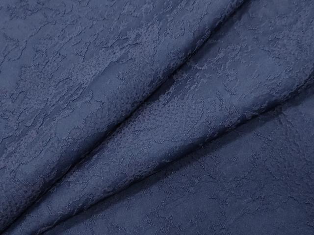 平和屋着物●藍造り国選定無形文化財　藍師・佐藤昭人　藍工房　色無地　吉祥地紋　鉄紺色　正絹　逸品　CABA9726gh