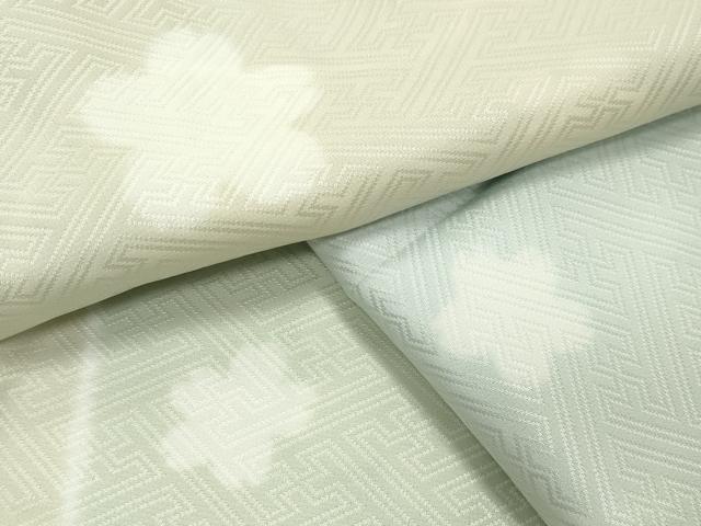 平和屋着物●長襦袢　無双仕立て　舞桜文　やまと金ラベル　正絹　逸品　未使用　CABA9746gh