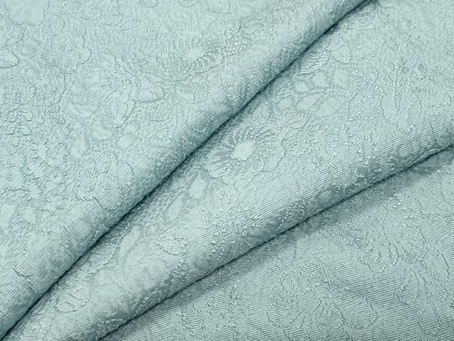 平和屋着物●上質な色無地　辻が花地紋　秘色色　正絹　逸品　CABA9802gh