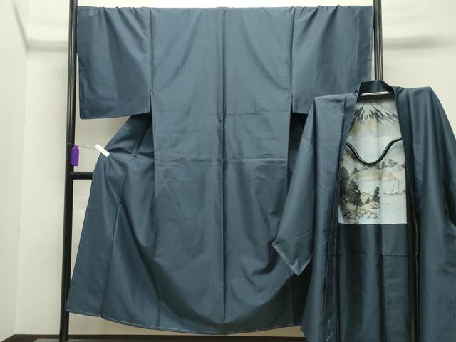 平和屋着物●男性　本場大島紬　アンサンブル　80亀甲　総詰め　正絹　逸品　未使用　CABA9844gh