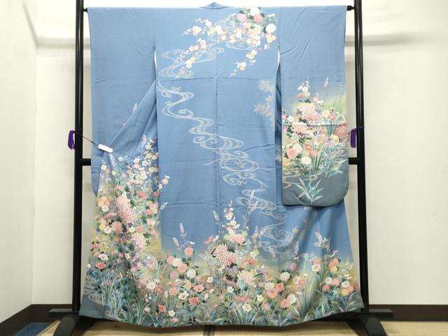平和屋着物●豪華振袖　鴛鴦花文　暈し染め　金彩　正絹　逸品　CABA9929gh
