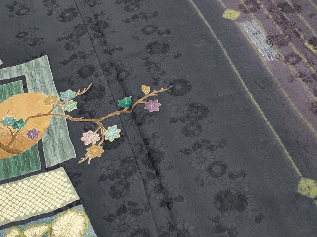 平和屋着物●訪問着　作家物　辻が花　絞り　金彩　正絹　逸品　CABA9941gh_2