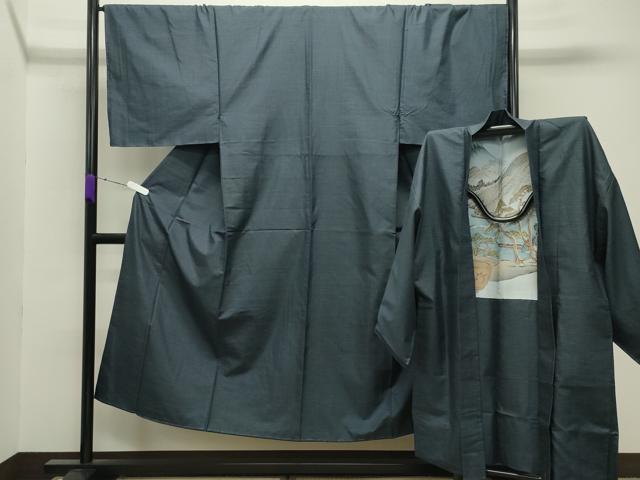 平和屋着物●男性　本場大島紬　アンサンブル　100亀甲　総詰め　正絹　逸品　未使用　CABB0046gh