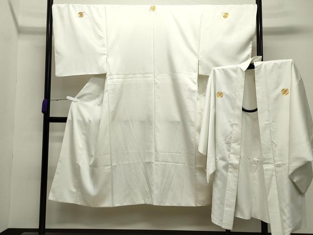 平和屋着物●男性　色紋付　羽織セット　菱地紋　洗える着物　CABB0053gh