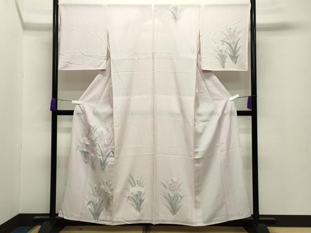 平和屋着物＊夏物 訪問着 絽 手描き 杜若 正絹 逸品 CABB0135ghの通販