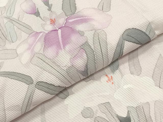 平和屋着物＊夏物 訪問着 絽 手描き 杜若 正絹 逸品 CABB0135ghの通販