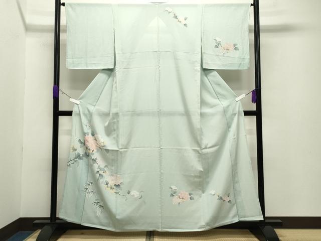 平和屋着物＊夏物　訪問着　絽　友禅　紫陽花　正絹　逸品　未使用　CABB0136gh