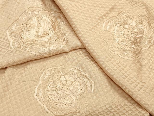 平和屋着物●六通柄袋帯　唐織　蒔絵秋草文様　金糸　正絹　逸品　CABC5220hy 平和屋着物◎六通柄袋帯 唐織 地紙草花文 金糸 正絹 逸品 DAAY7638sf