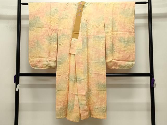 平和屋着物●半襦袢　無双仕立て　辻が花地紋　絞り　暈し染め　半衿刺繍　正絹　逸品　未使用　CABB0257gh 11,211円