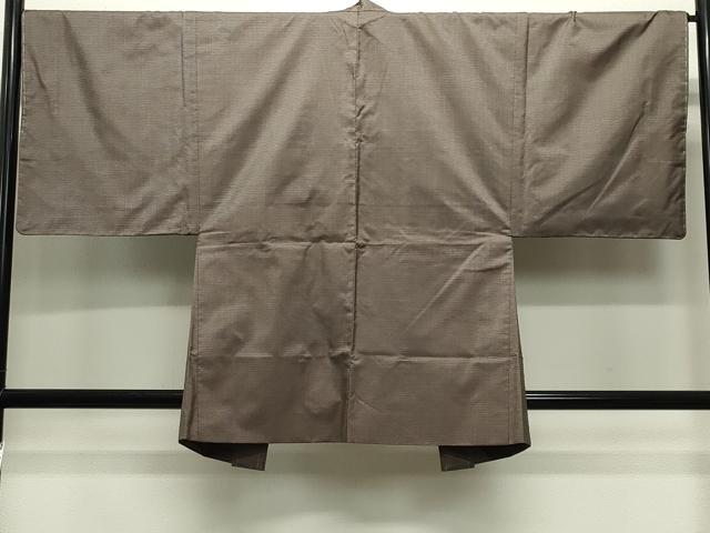 平和屋着物∞極上 男性 長羽織 黒鳶色 逸品 DZAB4865kh6