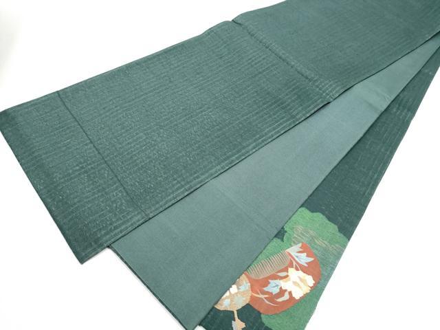 平和屋着物○スリーシーズン 春夏秋 太鼓柄袋帯 すくい織 櫛 簪