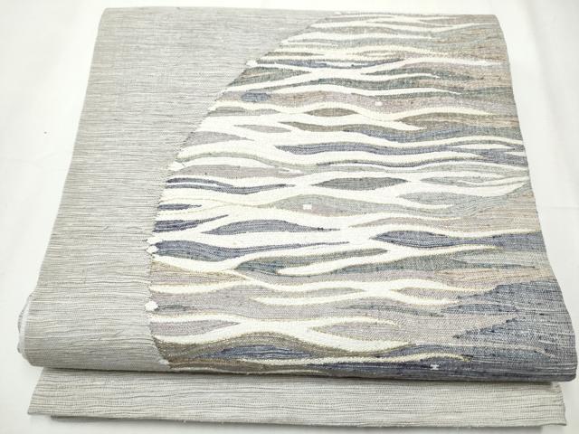 平和屋着物●太鼓柄　京袋帯　すくい織　霞文　金銀糸　正絹　逸品　CABB0501hy