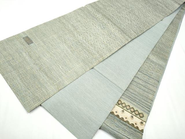 平和屋着物▽スリーシーズン　春夏秋　太鼓柄袋帯　作家物　すくい織　草花文　金糸　正絹　逸品　CABB0529hy_7