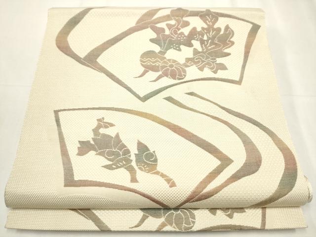 平和屋着物●本場筑前博多織　八寸名古屋帯　成物　正絹　逸品　CABB0594hy