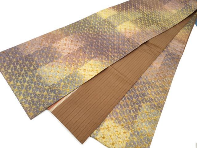 平和屋着物●菅原工房　菅原結作　漢方染紬　両面　全通柄袋帯　蜘蛛絞り　正絹　逸品　CABB0645hy