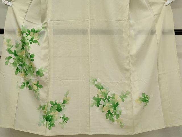 平和屋着物＊夏物　訪問着　絽　草葉文　暈し染め　正絹　逸品　CABB1729ou_1
