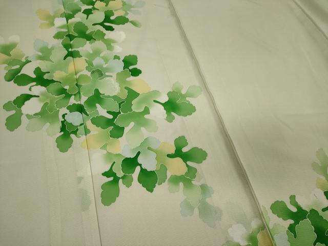 平和屋着物＊夏物　訪問着　絽　草葉文　暈し染め　正絹　逸品　CABB1729ou_4
