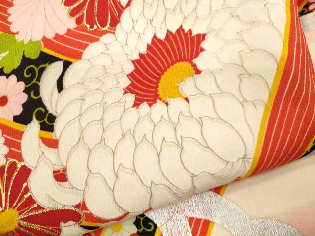 平和屋着物[]アンティーク 大正ロマン 七五三 女の子 3歳 祝着 三つ身