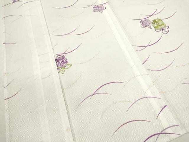 平和屋着物＊夏物　小紋　絽　芝草仕覆文　洗える着物　CABB2102ze_3
