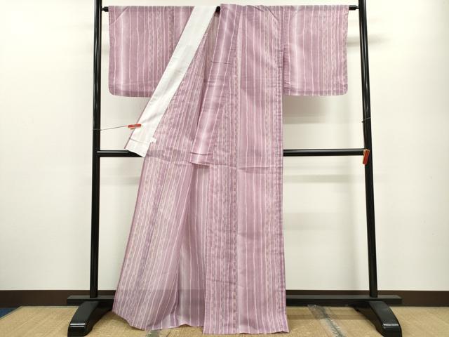 平和屋着物＊夏物　小紋　絽　吉祥間道　暈し染め　洗える着物　CABB2126ze_2