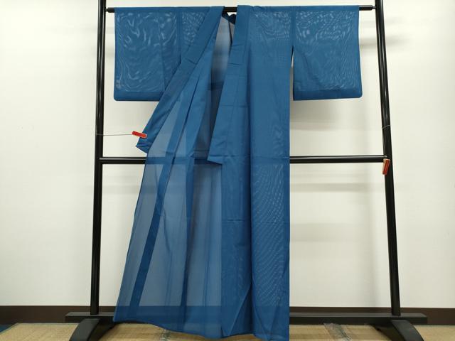 平和屋着物＊夏物　色無地　絽　紺瑠璃色　洗える着物　CABB2127ze_2